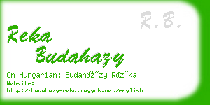 reka budahazy business card